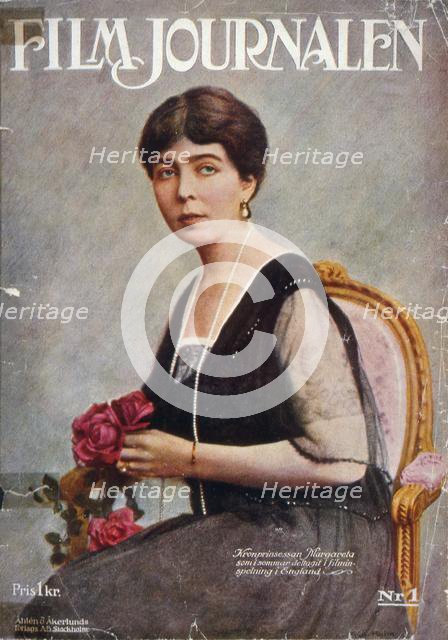 Swedish Crown Princess Margareta, coloured cover of Filmjournalen number 1, 1919.
 Creator: Unknown.