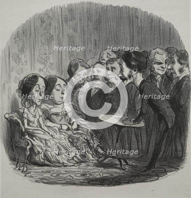 Rapping Spirits, 1851. Creator: Honoré Daumier (French, 1808-1879).