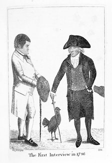 The First Interview in 1786' between Deacon Brodie and George Smith, 1788. Artist: John Kay
