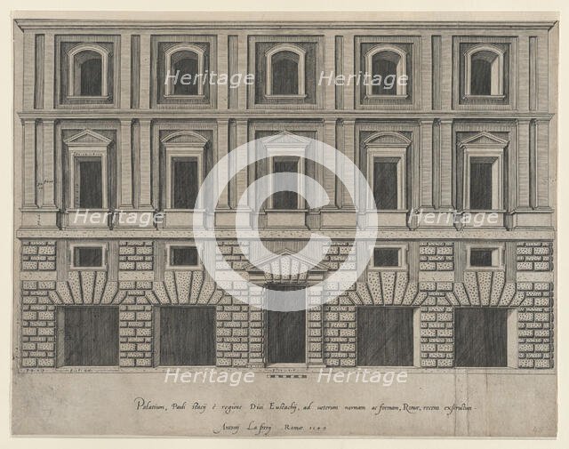 Speculum Romanae Magnificentiae: [Stazzi Palace], 1549. Creator: Anon.