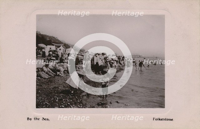 'By the Sea, Folkestone', late 19th-early 20th century. Artist: Unknown.