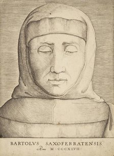 Portrait of Bartolus de Saxoferrato (1313-1357). Creator: Vico, Enea (1523-1567).