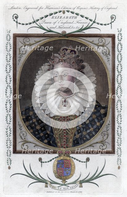 Queen Elizabeth of England, (1784).Artist: Woodman & Mutlow
