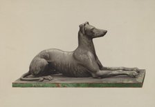 Garden Ornament (Greyhound), c. 1939. Creator: George Constantine;Constantine, George.