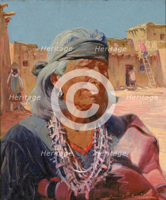 Old Man of Zuni, High Priest (Cacique), 1924. Creator: Gerald Cassidy.