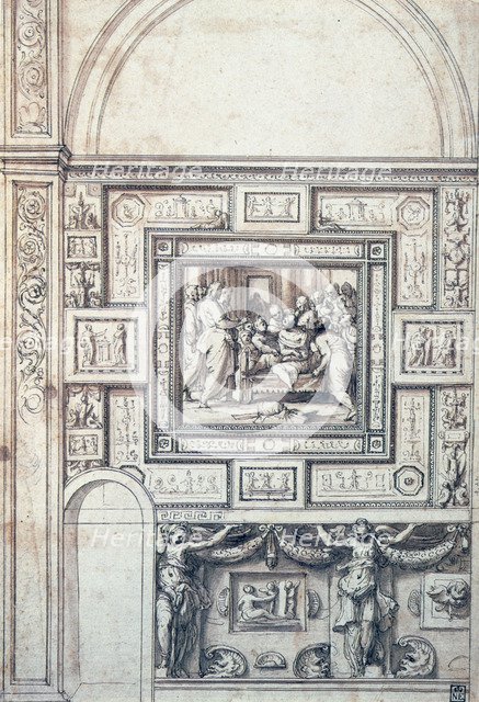'Project for a Wall Decoration of a vault', 16th century.  Artist: Perino del Vaga