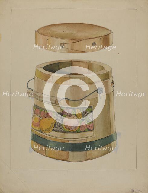 Wooden Pail, c. 1936. Creator: Anthony Zuccarello.