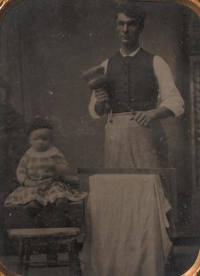 Stonecutter with Child, 1860s-70s. Creator: Unknown.