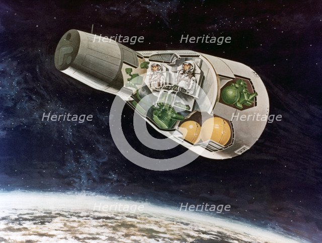 A NASA Lunar Module, c1970s.Artist: NASA