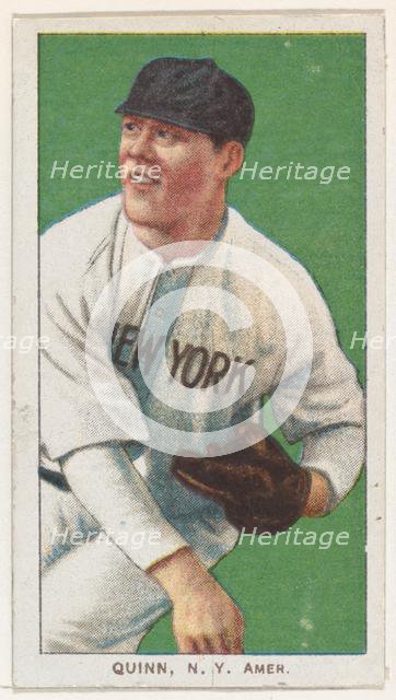 Quinn, New York, American League, from the White Border series (T206) for the American ..., 1909-11. Creator: American Tobacco Company.