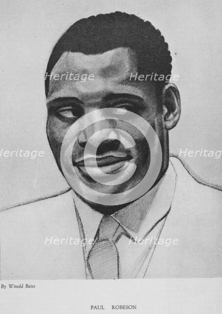 Paul Robeson, 1925-03. Creator: Winold Reiss.