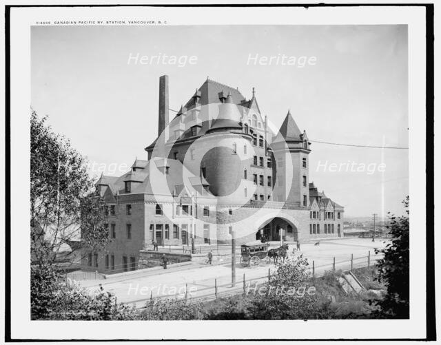 Canadian Pacific Ry. i.e. Railway station, Vancouver, B.C., c1902. Creator: Unknown.