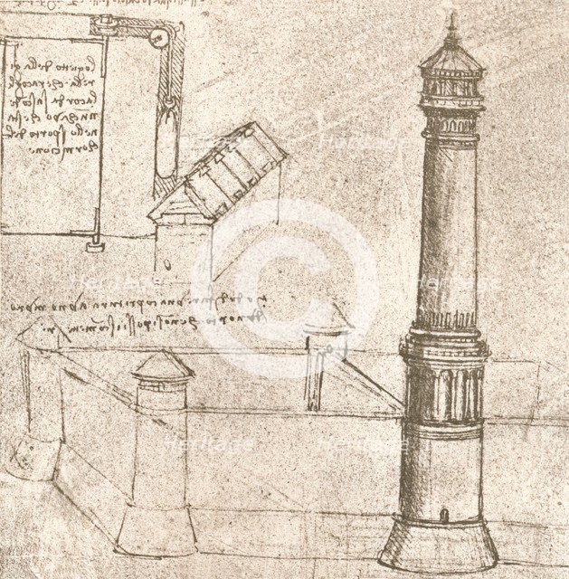 Architecture for castles, c1472-c1519 (1883). Artist: Leonardo da Vinci.