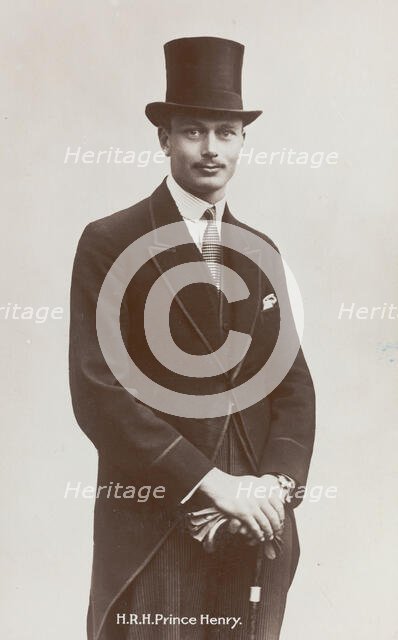 HRH Prince Henry, wearing a top hat, c1880s. Creator: Unknown.