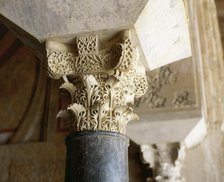 Capital in the Salon Rico (953-957), Medina Azahara, Andalusia, Spain, Umayyad period, (2000).  Creator: LTL.