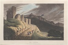 The Castle, from "Poetical Sketches of Scarborough", 1813., 1813. Creators: Thomas Rowlandson, Joseph Constantine Stadler, J. Bluck.