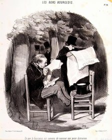Les Bons Bourgeois. Ce que le Bourgeois est Convenu de Nommer une Petite Distraction, 1846. Creator: Honore Daumier.