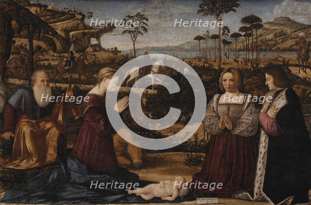 Holy Family and Donors, 1505. Creator: Carpaccio, Vittore (1460-1526).