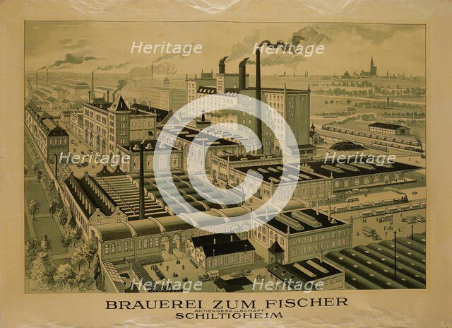 Fischer brewery, Schiltigheim, 1920s-1930s. Creator: Greiner, Charles (Karl) (1868-1935).