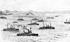 The Chinese Question: view of Chefoo Bay, 1898.  Creator: Unknown.