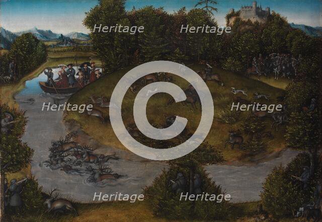 The Stag Hunt of the Elector Frederic the Wise (1463-1525) of Saxony, 1530-1629. Creator: Lucas Cranach the Elder.