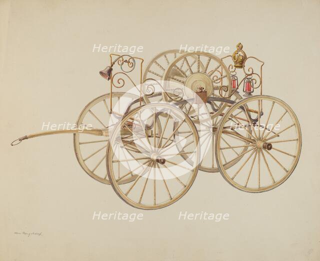 Fire Hose Reel, c. 1938. Creator: Hans Mangelsdorf.