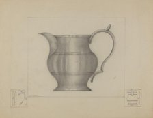 Pewter Pitcher, 1935/1942. Creator: Henry Meyers.