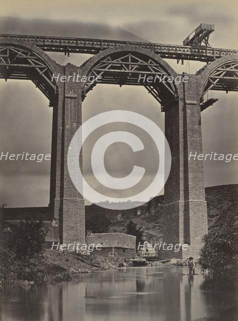 Pont-de-Buis, on the Doufine, France, c. 1865. Creator: Jules DuClos (French).