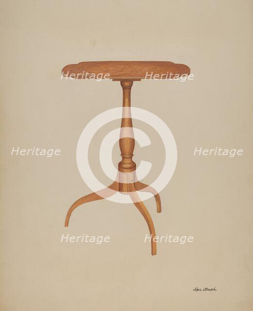 Candle Stand, c. 1938. Creator: Rex F Bush.