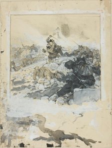 Scene from the Suppression of the Paris Commune in May, 1871, c. 1871. Creator: Daniel Urrabieta Vierge.