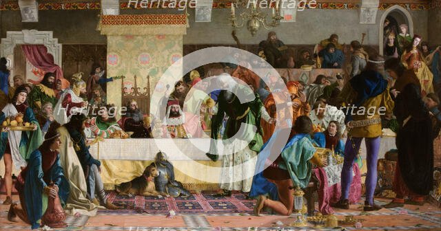 Feast at Wierzynek's, 1876. Creator: Bronislaw Abramowicz.