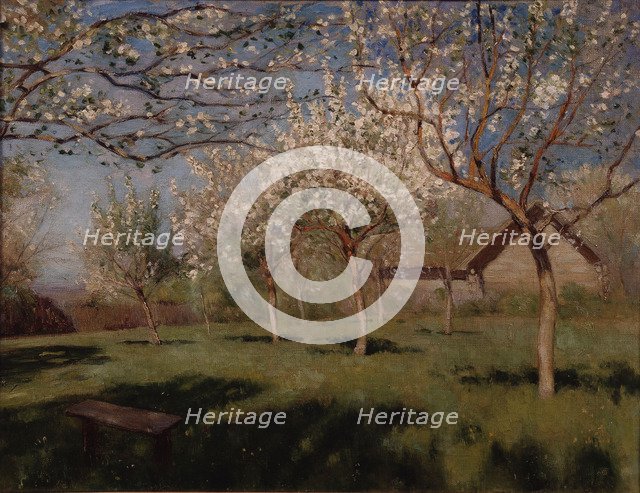 Apple trees blooming. Artist: Levitan, Isaak Ilyich (1860-1900)