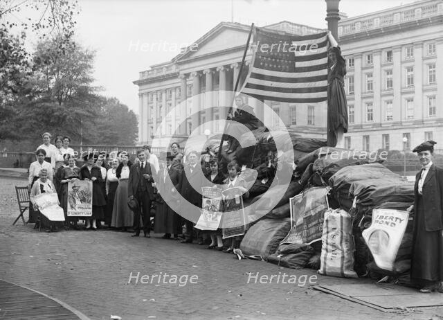 Liberty Loans - Mail Bags of Bonds, 1917. Creator: Harris & Ewing.