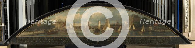 View of the Hoge Sluis (bridge) in Amsterdam, from the Amstel harbour, 1868.  Creator: Johan Adolph Rust.