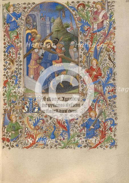 The Way to Calvary; Book of Hours, about 1420. Creator: Spitz Master.