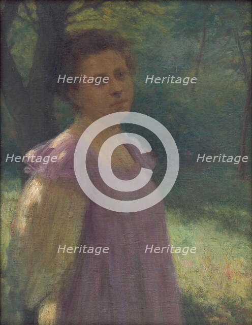 Under a Tree, 1902. Creator: Elemír Halász-Hradil.