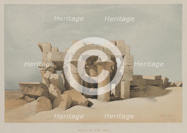 Egypt and Nubia, Volume I: Kom-Ombo, 1846. Creator: Louis Haghe (British, 1806-1885); F.G.Moon, 20 Threadneedle Street, London.