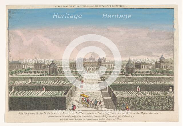 View of the Garden of the Buitenhuis of the Countess of Bestoucheff in the vicinity..., 1735-1805. Creator: Unknown.