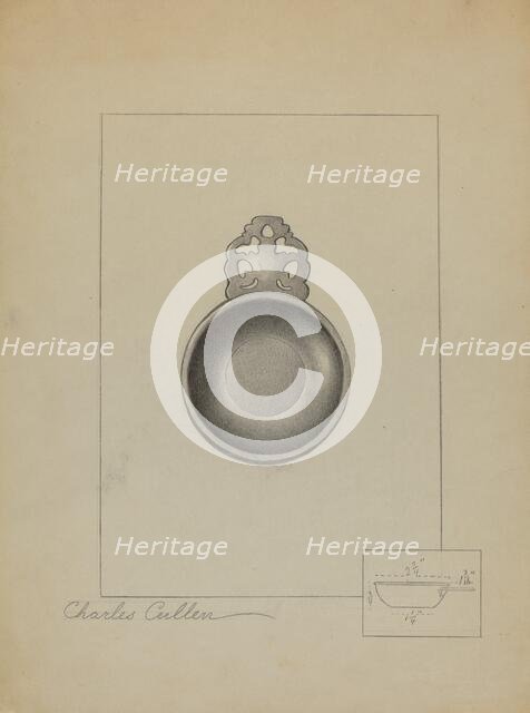 Pewter Porringer, c. 1936. Creator: Charles Cullen.