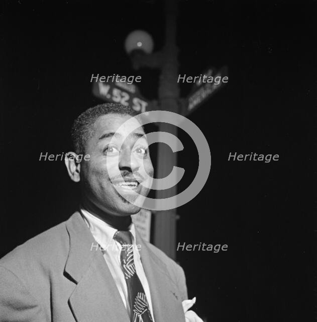Portrait of Dizzy Gillespie, 52nd Street, New York, N.Y., 1946. Creator: William Paul Gottlieb.