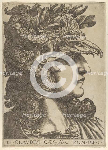 Plate 5: Tiberius Claudius in profile to the right, from 'The Twelve Caesars', 1610-40. Creator: Anon.