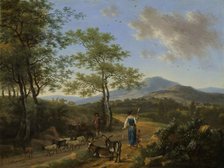 Italian Landscape with Herdsmen, 1650-1692. Creator: Willem de Heusch.
