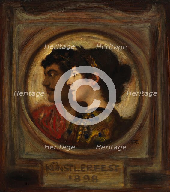 Franz and Mary Stuck - Artist Festival, 1898. Creator: Stuck, Franz, Ritter von (1863-1928).