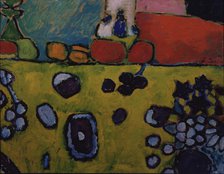 Still life with a colourful tablecloth, 1909. Artist: Javlensky, Alexei, von (1864-1941)