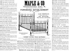 Advertisement for Maple & Co, Furnishing Establishment, 1890. Creator: Unknown.