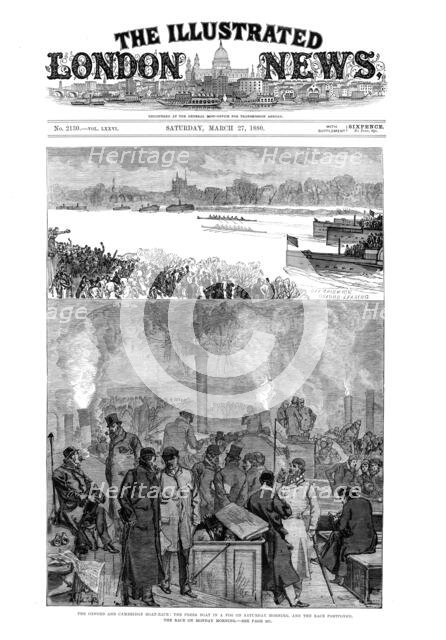 The Oxford and Cambridge Boat-Race..., 1880. Creator: Unknown.