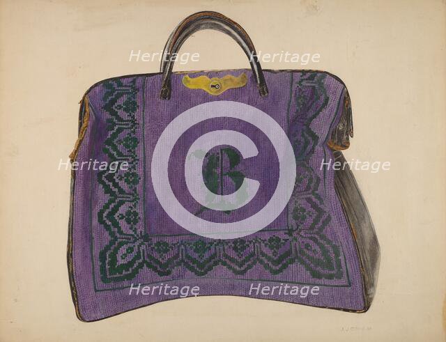 Carpet Bag, 1938. Creator: J. J. Neill.