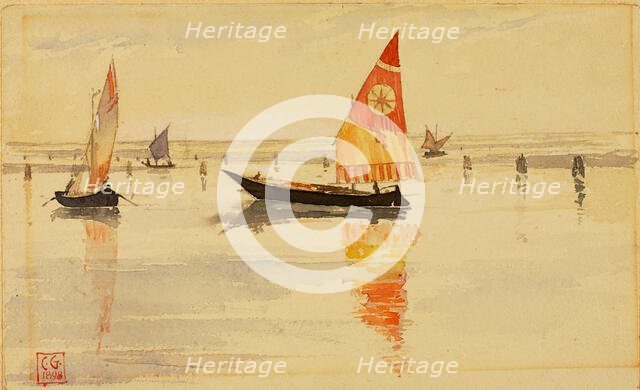 Sailboats (Venice), 1898. Creator: Cass Gilbert.