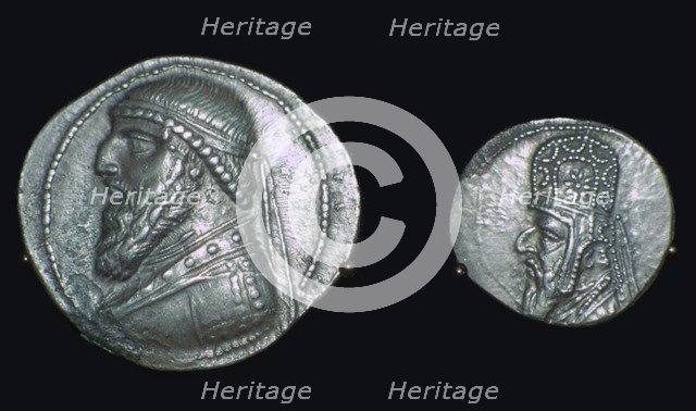 Two coins of Mithridates II of Parthia. Artist: Unknown