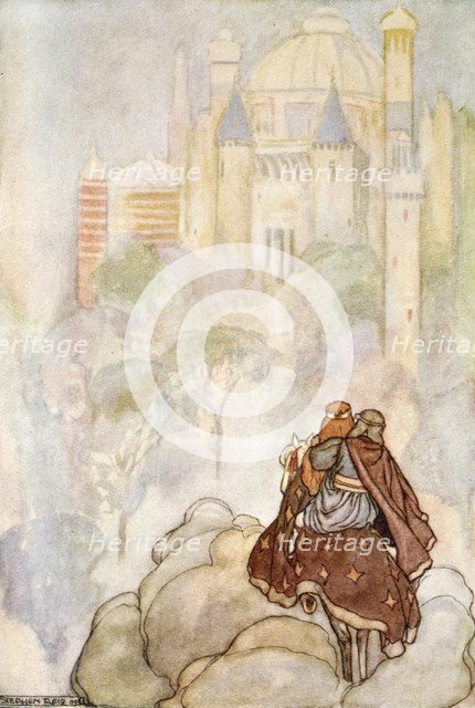 'They rode up to a stately palace', c1910.  Artist: Stephen Reid